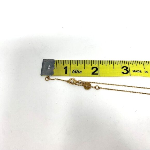 Stella & Dot Gold Heart Charm Necklace 925 Gold Plated Delicate Feminine - Picture 7 of 12